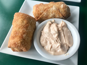 Reuben egg rolls: Billed as one of several house specialties, these egg rolls were loaded with corned beef, sauerkraut and Swiss cheese. 