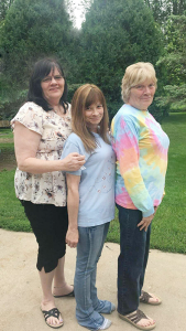 Donna Hull-Morgan, left, and Sherryle Hull Godkin, right, recently found out they had a half-sister, Lynda Reinhardt, center. The discovery was made possible through a DNA testing. Photo courtesy Donna Hull-Morgan
