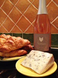 A plate of croissants was a petit cadeau or little gift from Bruno, our boulanger, which we enjoyed along with Roquefort cheese and sparkling wine, gifts from our butcher and cheese seller. 