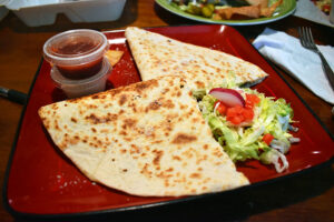 The VanDilla quesadilla was a spicy, flavorful choice. It’s far from a boring quesadilla, and a large one, too.