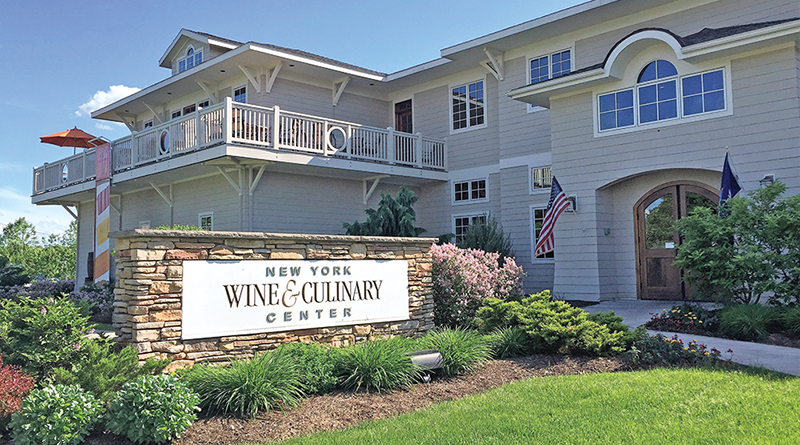 The main entrance to the New York Wine and Culinary Center.