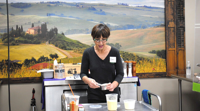 Cooking instructor Donna Pascarella teaches a fettuccine-making class at Vince’s Gourmet Imports in North Syracuse. During the pandemic, she created several cooking videos that were emailed to clients and posted online.