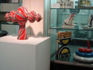 Various pieces of artwork on display at the Everson Museum of Art in Syracuse.