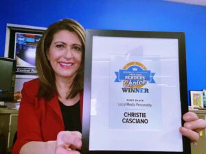 Casciano was awarded the First Place CNY Readers’ Choice Award for Local Media Personality in 2020, sponsored by The Post-Standard.